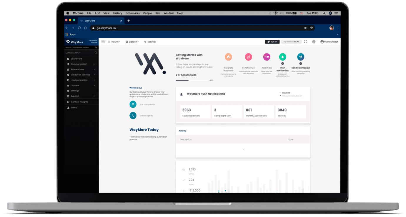 WayMore.io marketing automation platform