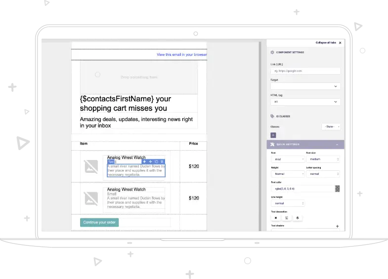 Design impressive emails with the all-powerful Waymore Template builder