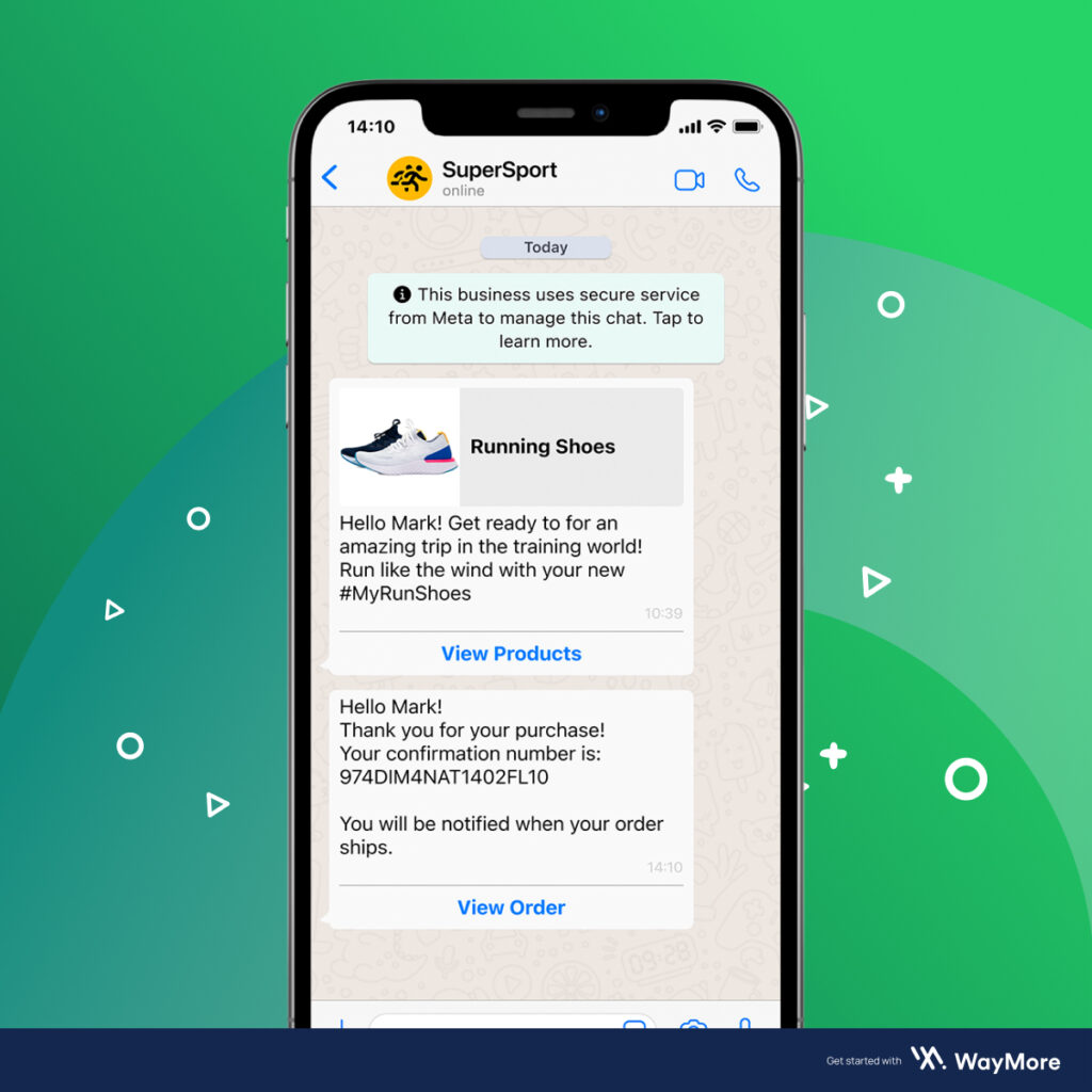 WhatsApp Business Messaging 2023 pricing update example-Opening a utility conversation inside a marketing conversation